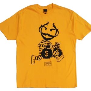 Crooks and Castles Gold and Black S/S T-Shirt XL